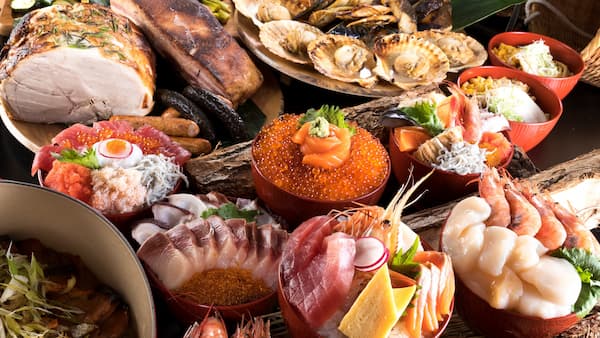 函館湯の川温泉 海と灯/ヒューイットリゾート(函館)北海道の海鮮食べ放題ホテル15選!夕食バイキングが美味しい宿