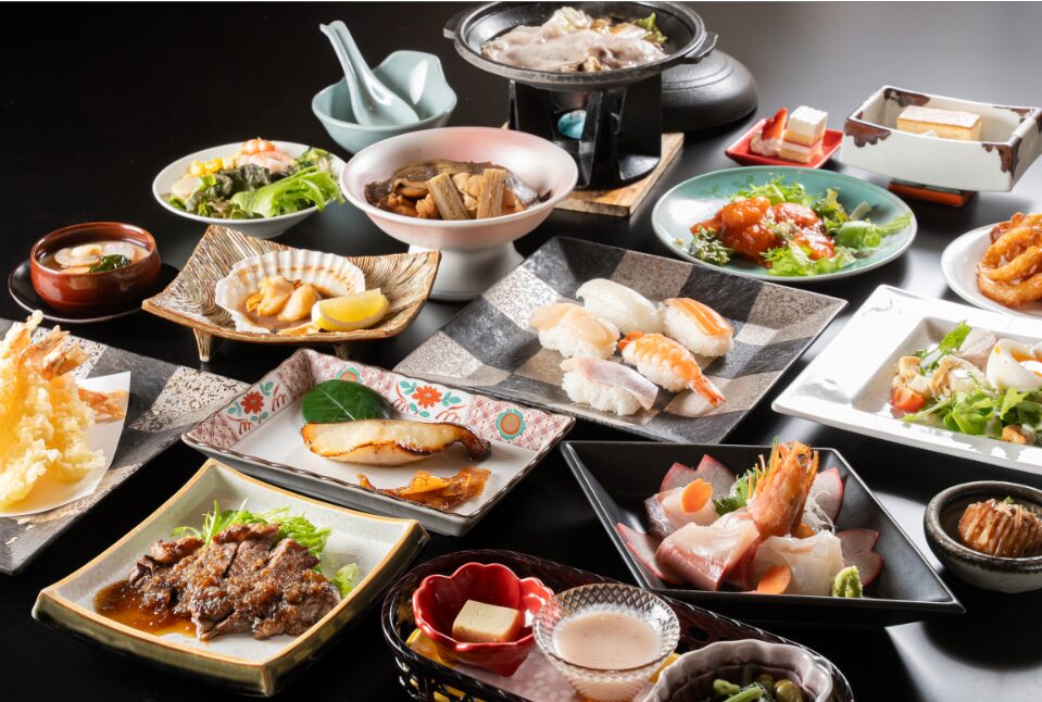 大江戸温泉物語 Premium 汐美荘(村上市)新潟県の夕食バイキングが美味しい宿13選!海鮮食べ放題や温泉も満喫